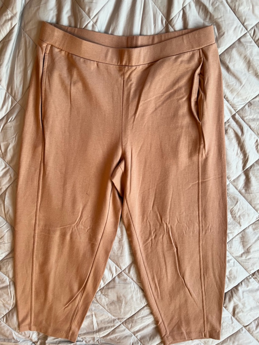 Eileen Fisher Women’s Peach  Cropped Tencel Knit Pants